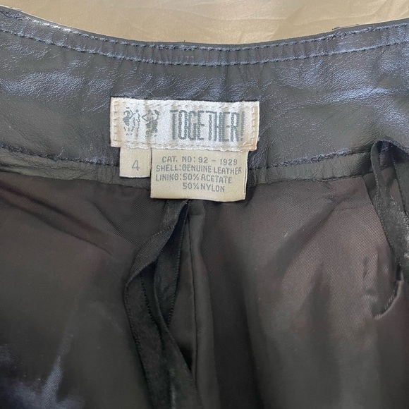 Vintage Together leather Pants Size 4 High Rise - Picture 8 of 12